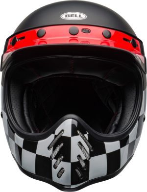 Casque BELL Moto-3 Fasthouse Checkers Matte/Gloss Black/White/Red