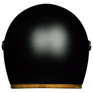 casque intégral HEDON HEROINE RACER Stable black casque moto vintage noir mat cuir camel