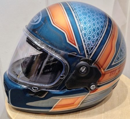 asque-ARAI-CONCEPT-X-Custom-peinture-unique-bleu-bronze-casque-integral-moto-neo-retro-elmo-paris