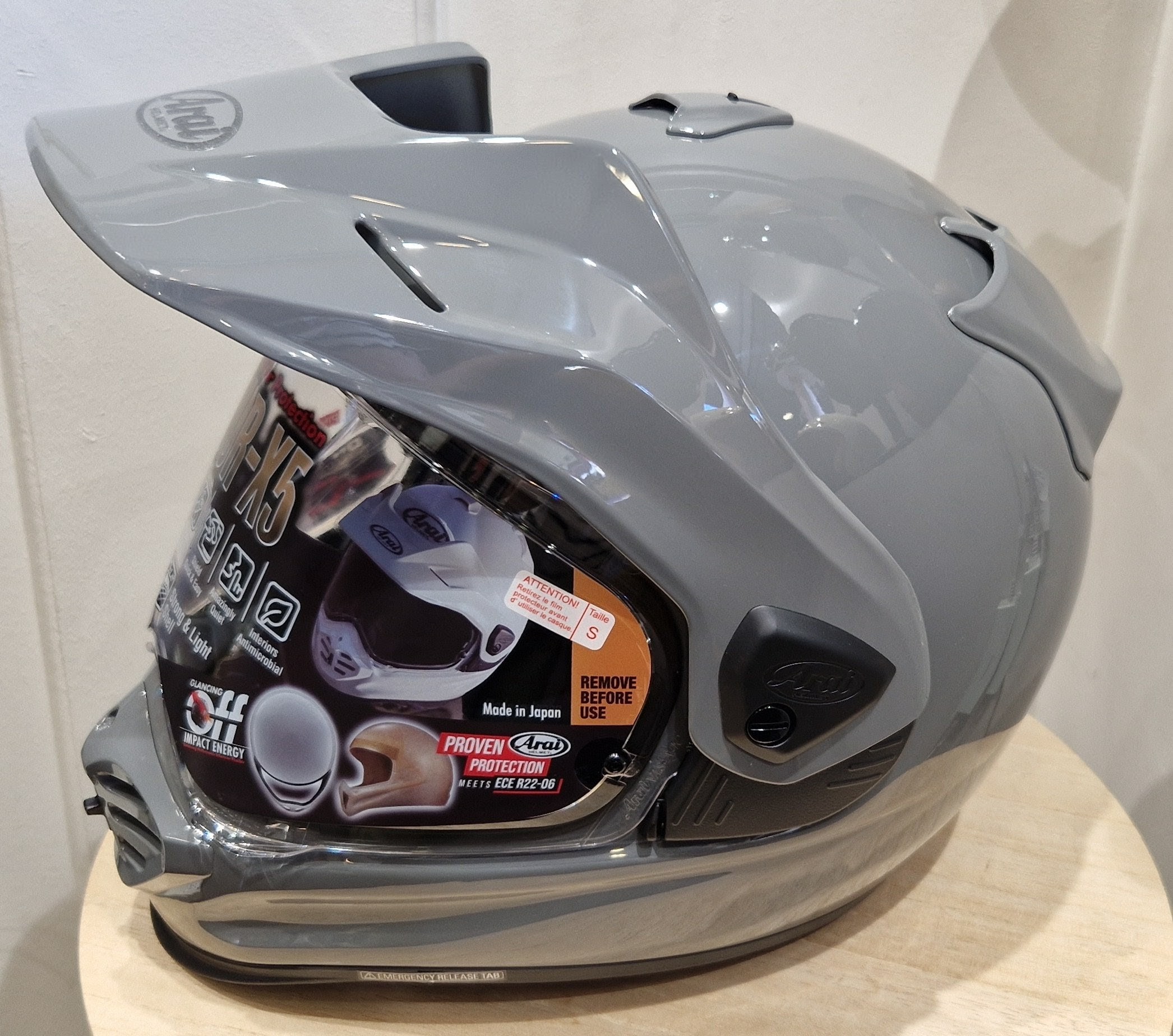 Casque-ARAI-TOUR-X5-Modern-Grey-casque-integral-moto-trail-off-road-gris-nardo-elmo