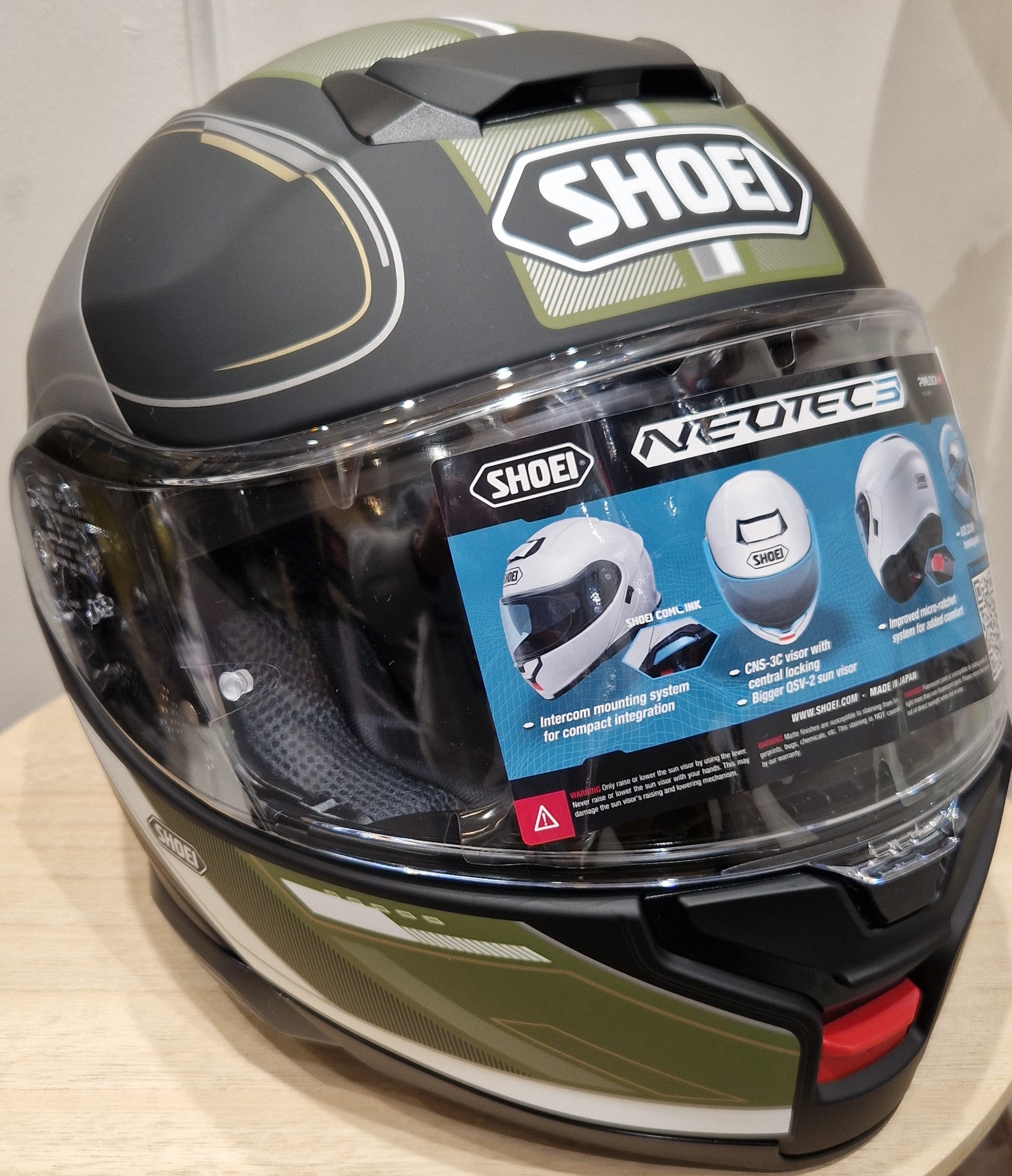 casque-integral-shoei-NEOTEC-3-SHARPEN-TC11-casque-moto-route-kaki-elmo